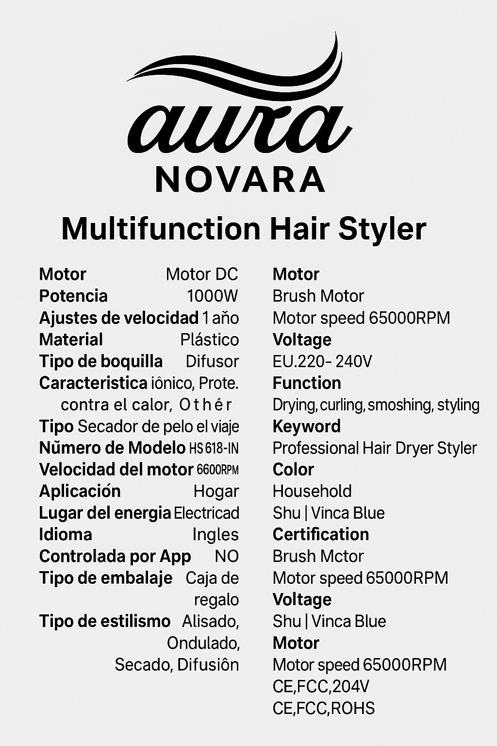AUTOWRAP VINCA BLU MULTI-STYLER 6 EN 1